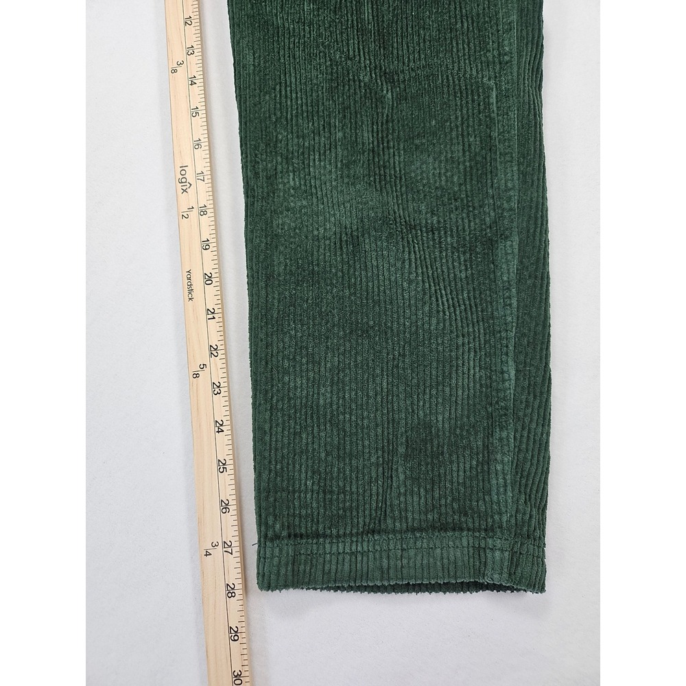 Pact Forest Green Organic Cotton Corduroy Straight Leg Utility Pants Womens Med - Picture 10 of 15
